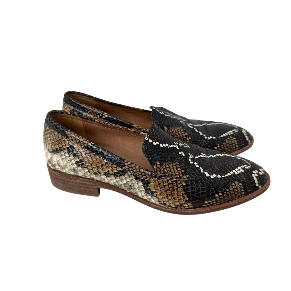 Madewell The Frances Loafer Womens Size 7.5 Snake Embossed Leather